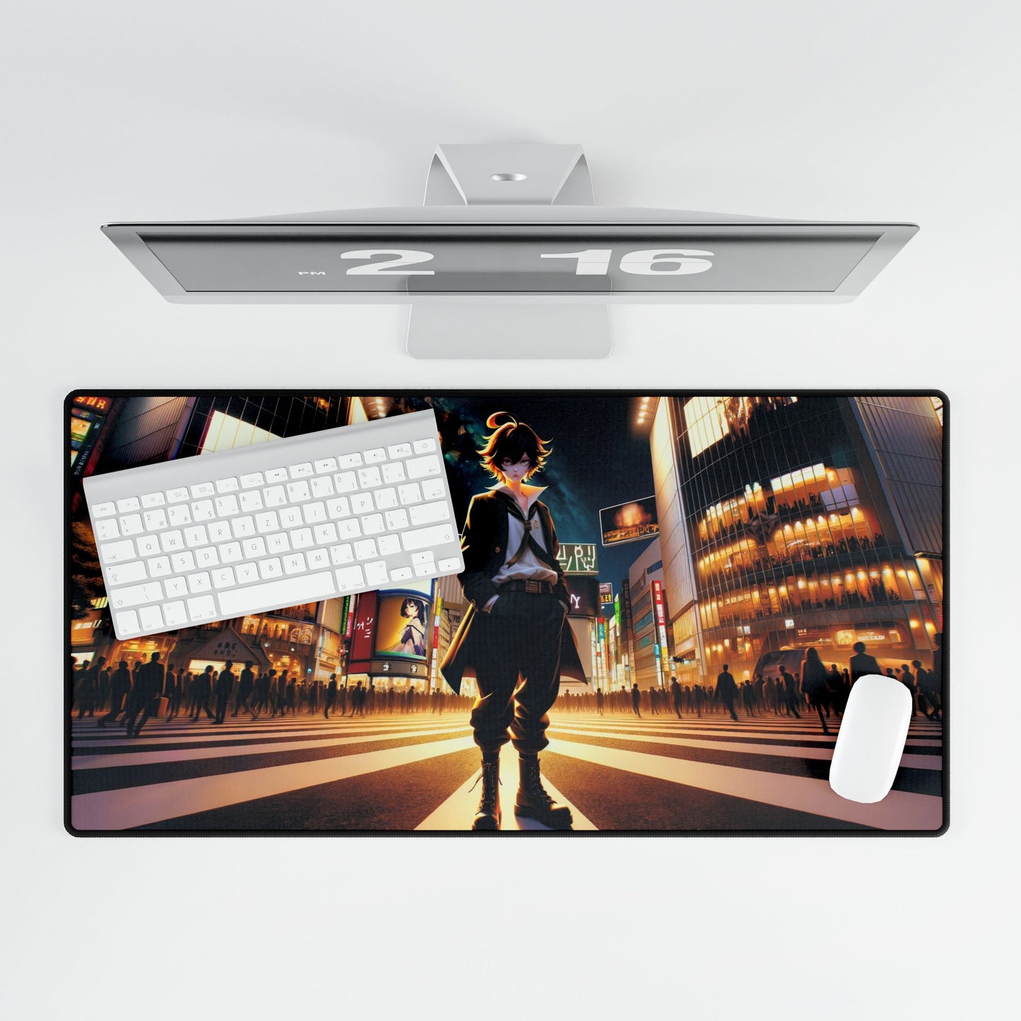 Anime-Inspired Desk Mat – Iconic Shibuya Crossing Scene in Tokyo, Japan