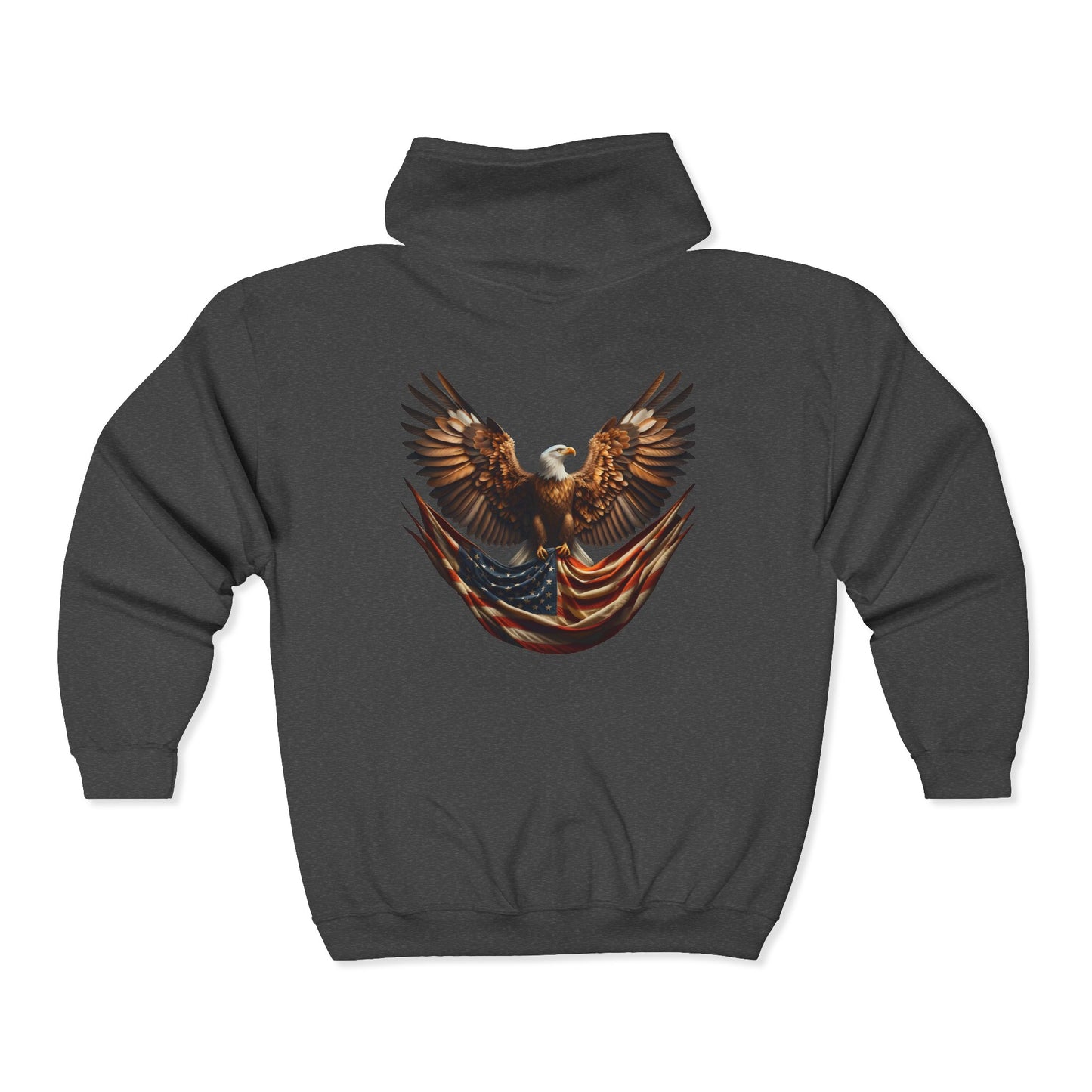 Patriotic Eagle Full Zip Hooded Sweatshirt