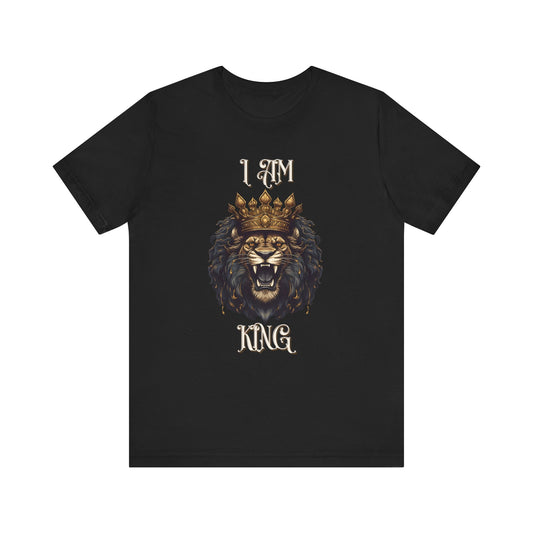 Unleash Your Inner Majesty: I Am King Lion Tee, Majestic Lion, King of The Jungle, Roaring Lion Design, Regal Spirit, Lion King,