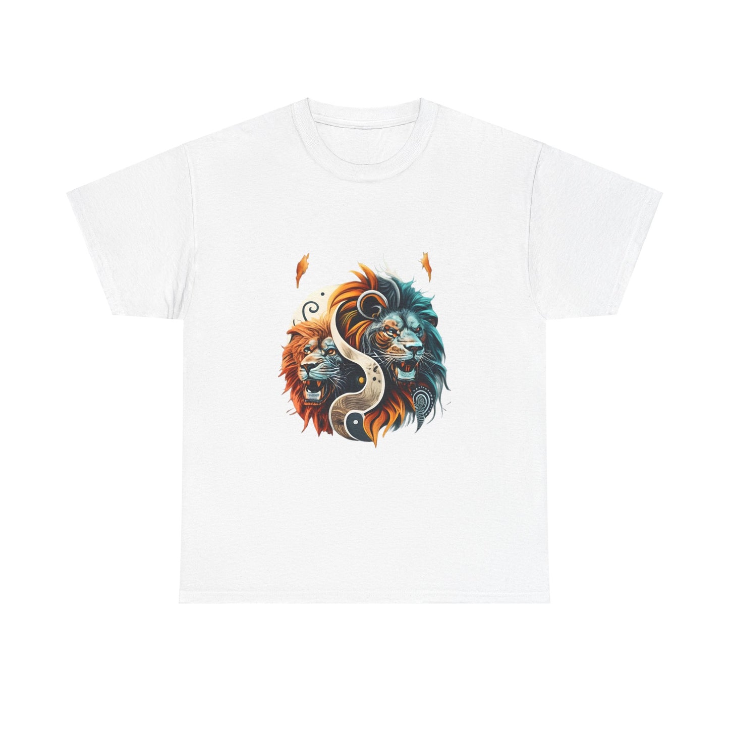 Yin Yang Unisex Heavy Cotton Tee - Harmonious Balance, Unique Design