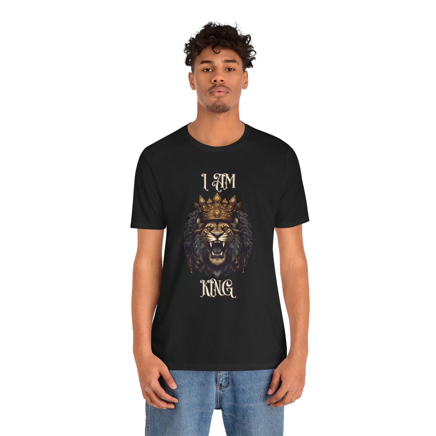 Unleash Your Inner Majesty: I Am King Lion Tee, Majestic Lion, King of The Jungle, Roaring Lion Design, Regal Spirit, Lion King,