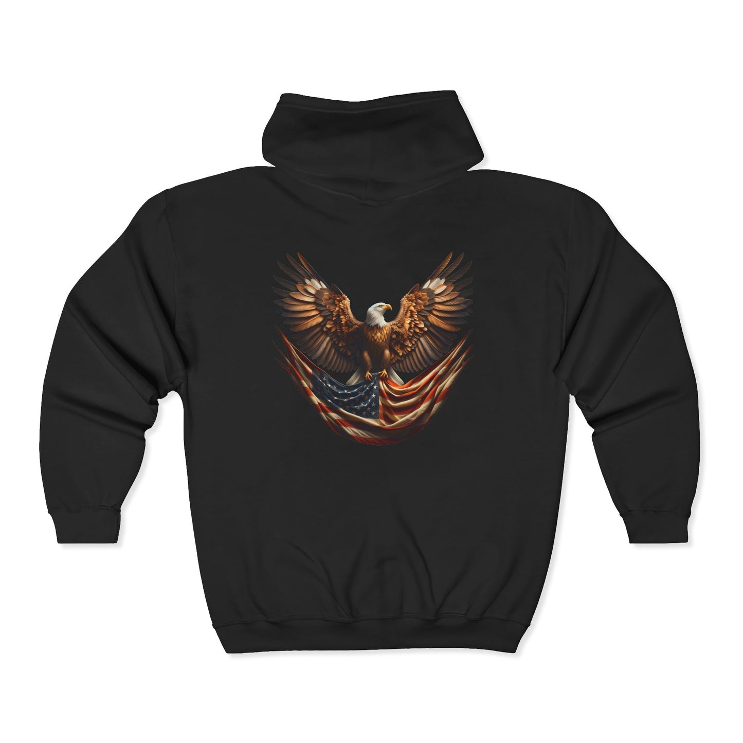 Patriotic Eagle Full Zip Hooded Sweatshirt