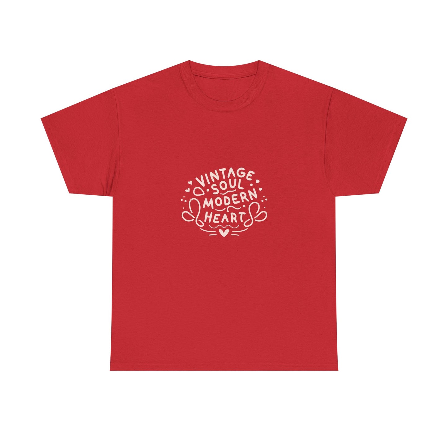 Vintage Soul, Modern Heart - Line Art Tee | Unisex Cotton T-Shirt