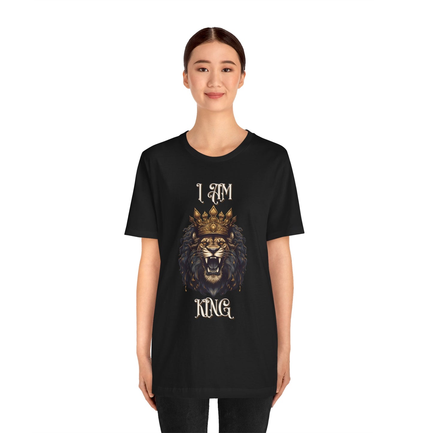 Unleash Your Inner Majesty: I Am King Lion Tee, Majestic Lion, King of The Jungle, Roaring Lion Design, Regal Spirit, Lion King,