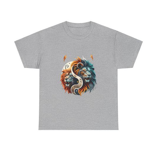 Yin Yang Unisex Heavy Cotton Tee - Harmonious Balance, Unique Design