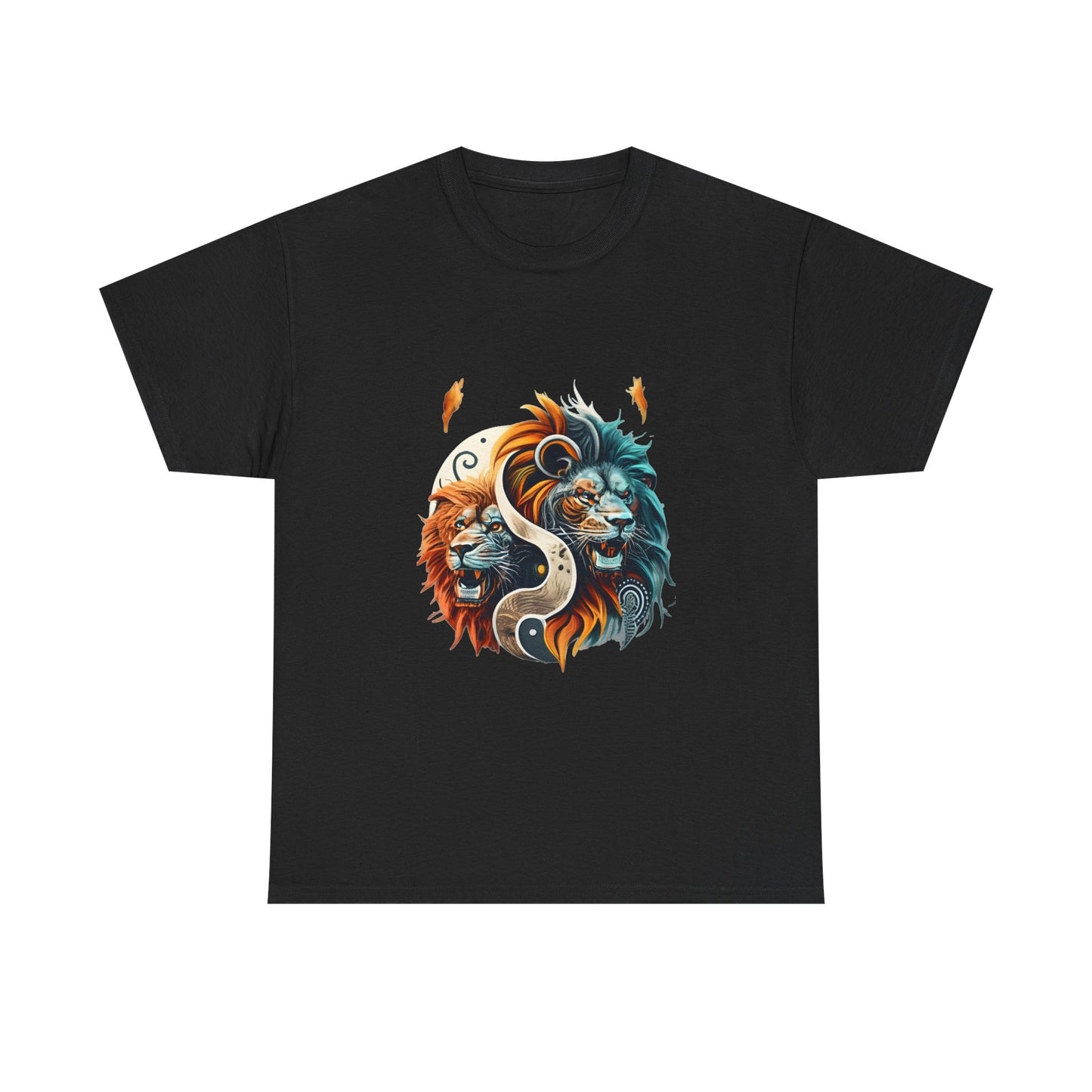 Yin Yang Unisex Heavy Cotton Tee - Harmonious Balance, Unique Design