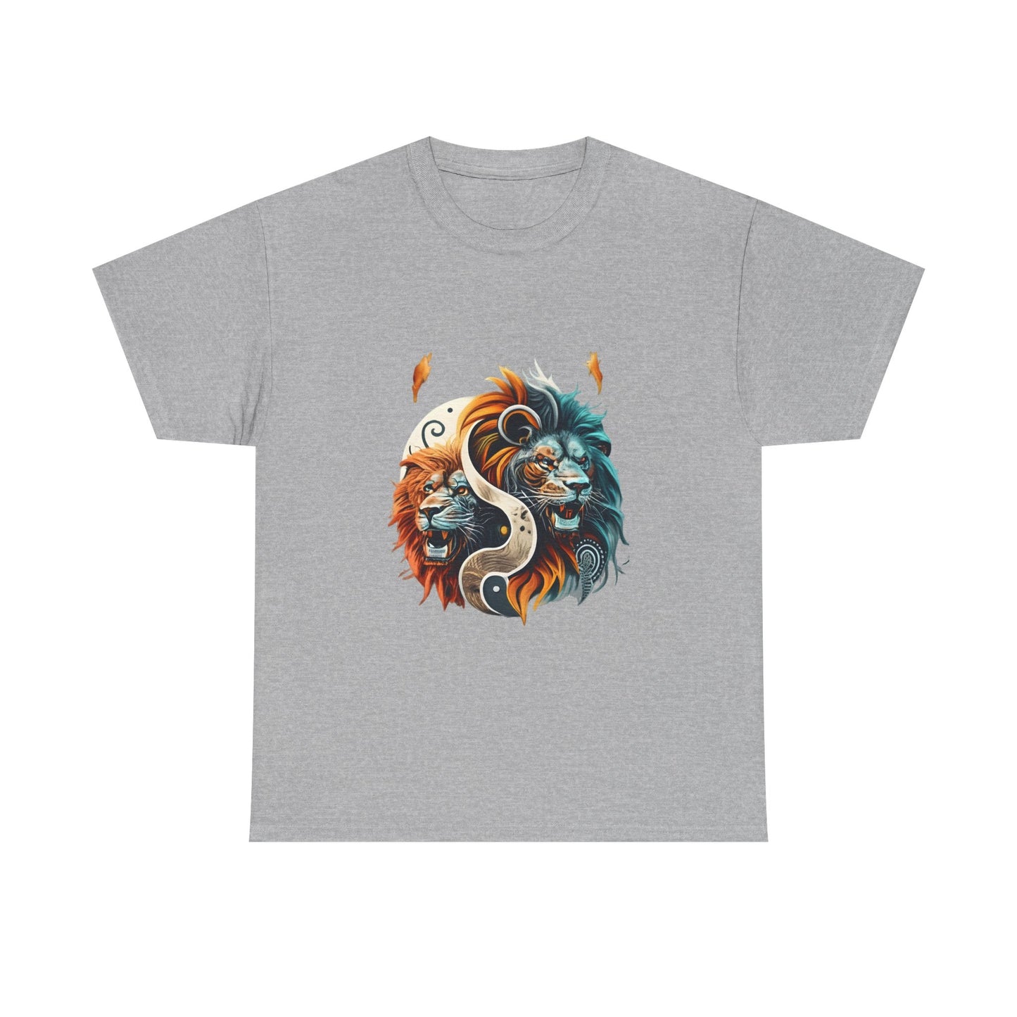 Yin Yang Unisex Heavy Cotton Tee - Harmonious Balance, Unique Design