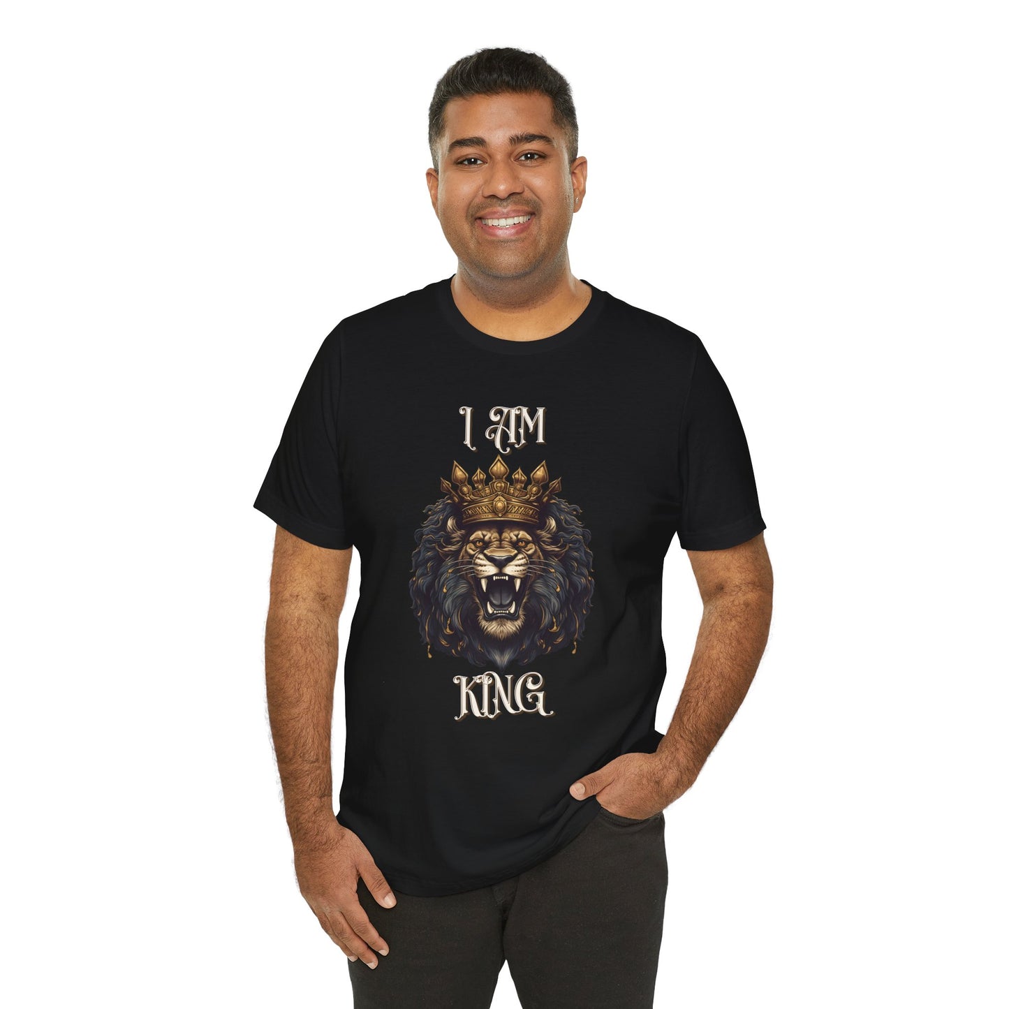 Unleash Your Inner Majesty: I Am King Lion Tee, Majestic Lion, King of The Jungle, Roaring Lion Design, Regal Spirit, Lion King,