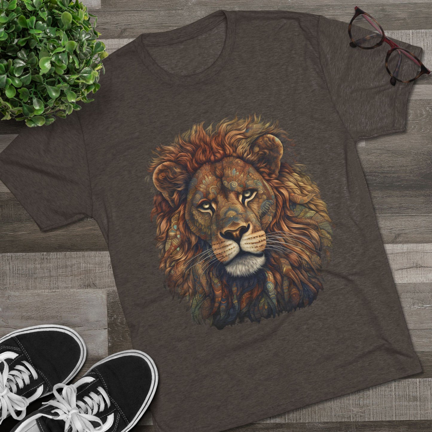 Vibrant Roar: Colorful Lion T-Shirt