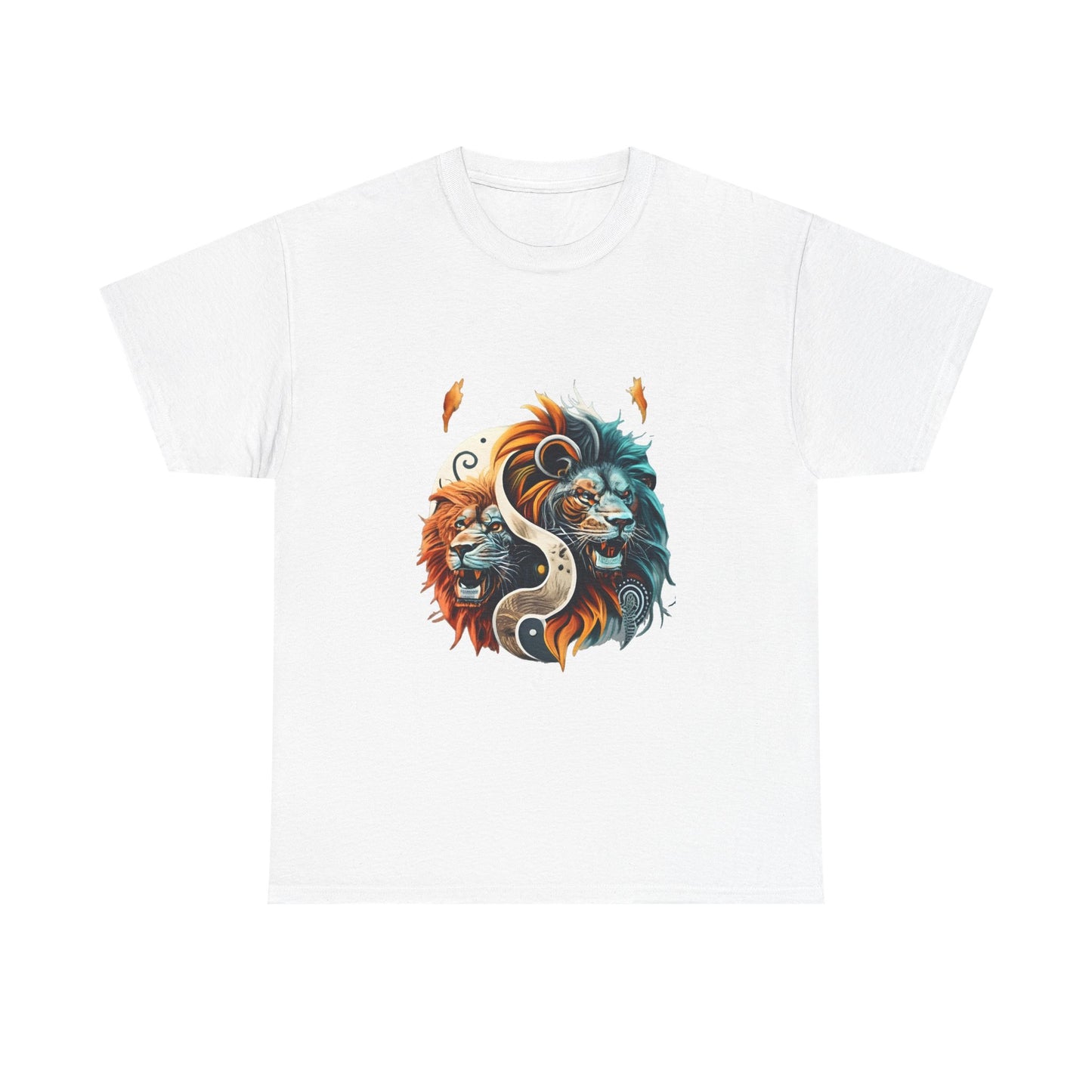 Yin Yang Unisex Heavy Cotton Tee - Harmonious Balance, Unique Design