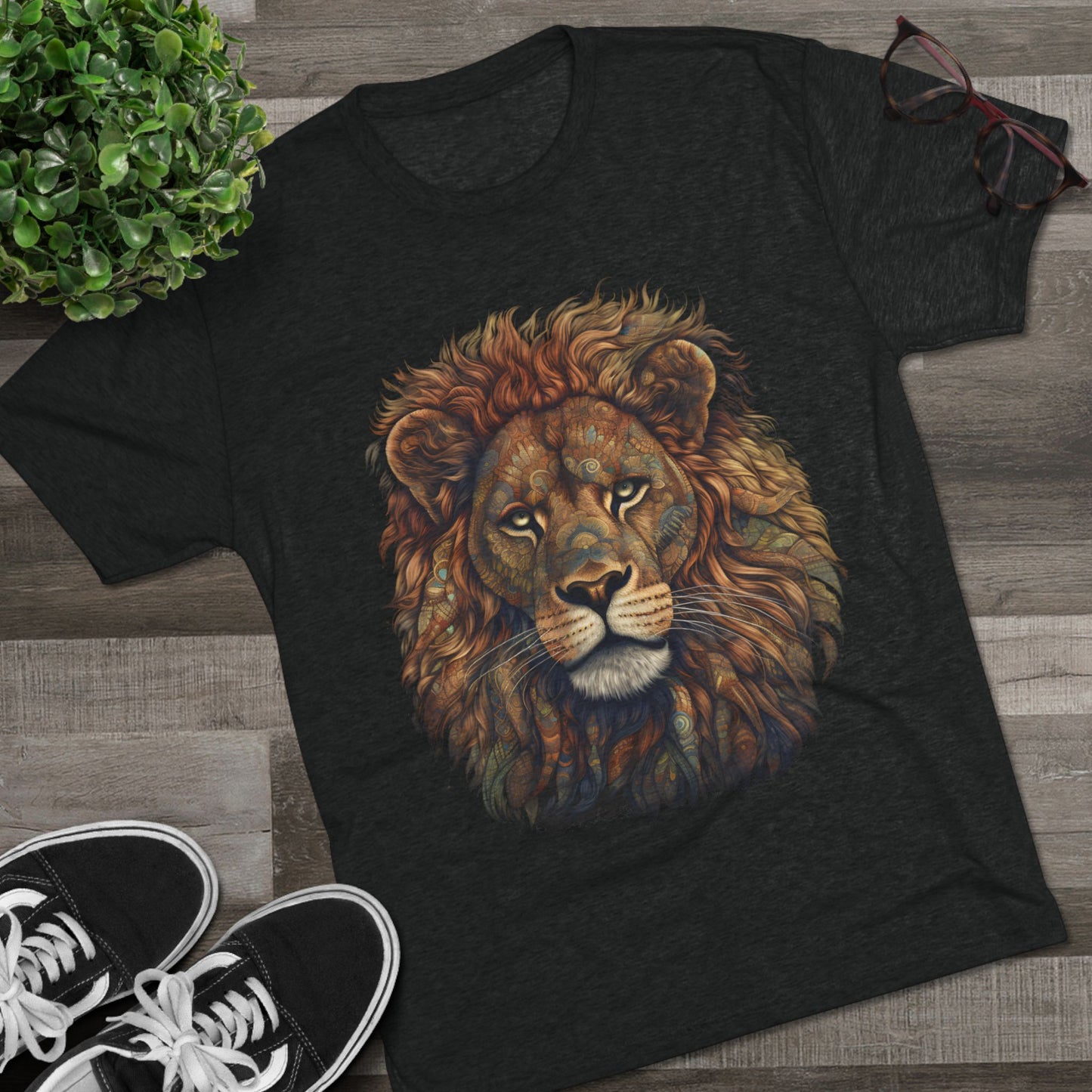 Vibrant Roar: Colorful Lion T-Shirt